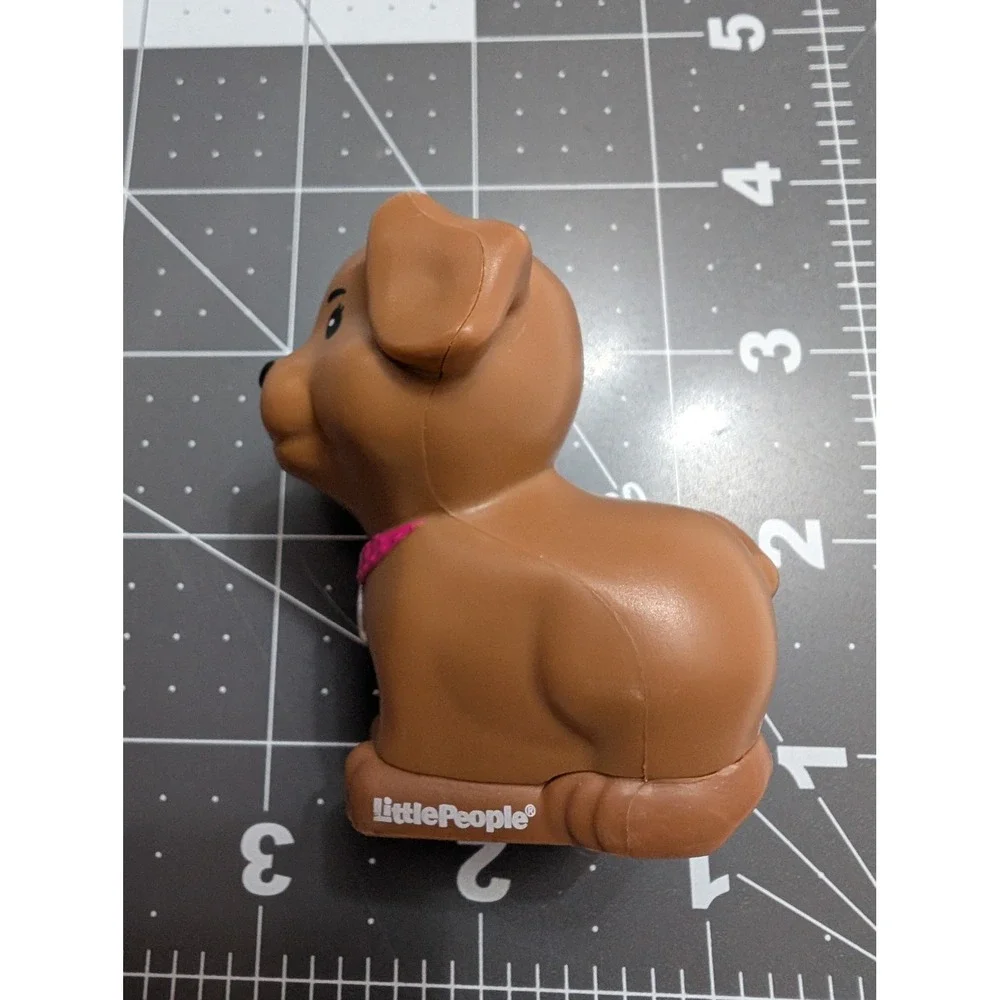 Fisher Price x Barbie Collection‎ Little People brown puppy dog pink color 2023